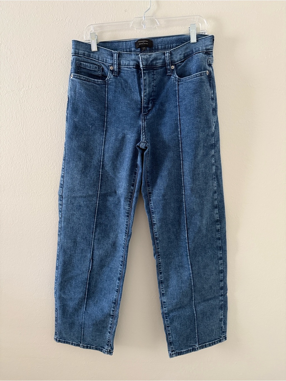 Banana Republic Mid-Blue Straight-Leg Jeans